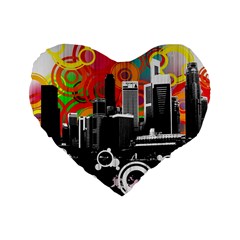 City Town Standard 16  Premium Heart Shape Cushion  from ArtsNow.com Front
