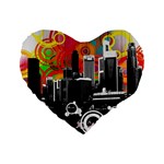 City Town Standard 16  Premium Heart Shape Cushion 