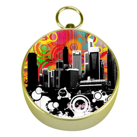 City Town Gold Compass from ArtsNow.com Front