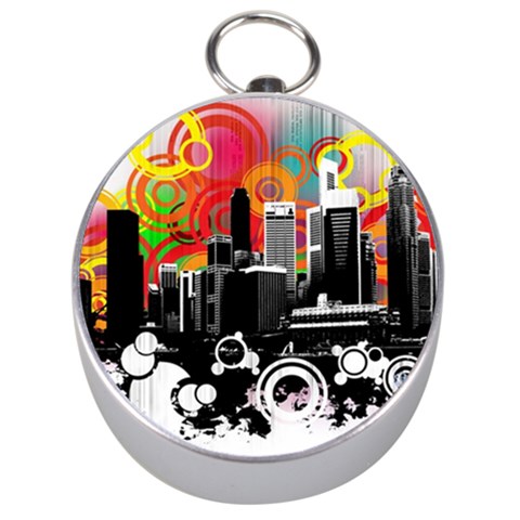 City Town Silver Compass from ArtsNow.com Front