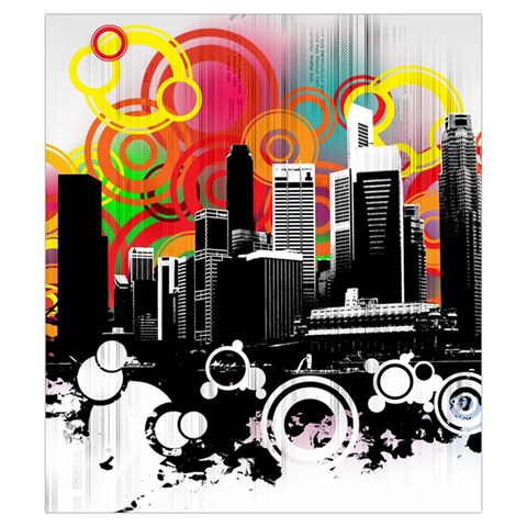 City Town Drawstring Pouch (Small) from ArtsNow.com Front