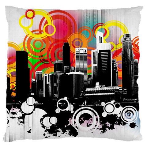 City Town Large Flano Cushion Case (One Side) from ArtsNow.com Front