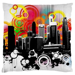 City Town Large Flano Cushion Case (Two Sides) from ArtsNow.com Front