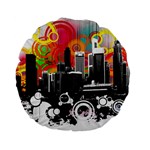 City Town Standard 15  Premium Flano Round Cushion 