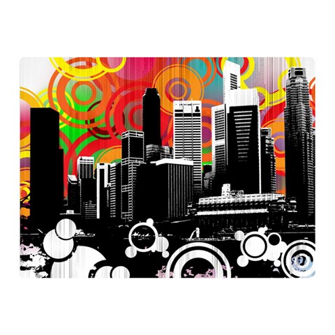 City Town Double Sided Flano Blanket (Mini) from ArtsNow.com 35 x27  Blanket Front