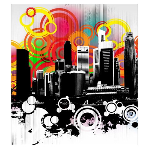 City Town Drawstring Pouch (XXL) from ArtsNow.com Front