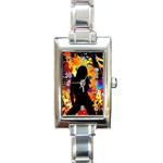 Clap Girl Rectangle Italian Charm Watch
