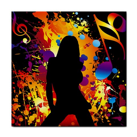 Clap Girl Tile Coaster from ArtsNow.com Front