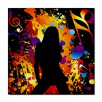 Clap Girl Tile Coaster