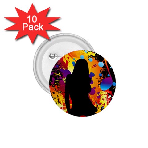 Clap Girl 1.75  Button (10 pack)  from ArtsNow.com Front