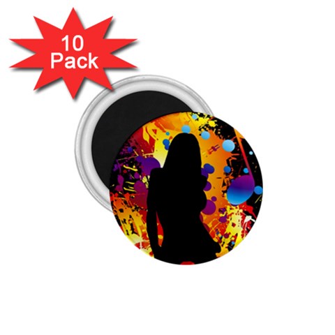 Clap Girl 1.75  Magnet (10 pack)  from ArtsNow.com Front