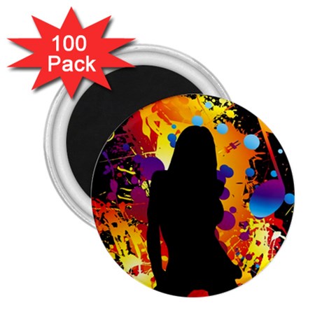 Clap Girl 2.25  Magnet (100 pack)  from ArtsNow.com Front