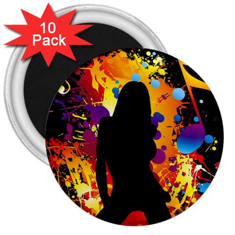 Clap Girl 3  Magnet (10 pack) from ArtsNow.com Front