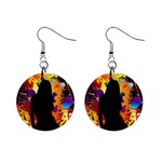 Clap Girl 1  Button Earrings