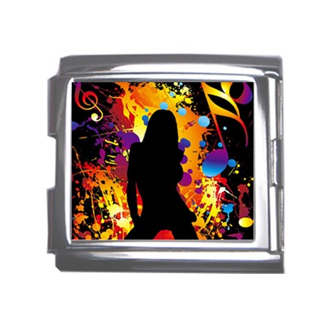 Clap Girl Mega Link Italian Charm (18mm) from ArtsNow.com Front