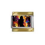 Clap Girl Gold Trim Italian Charm (9mm)