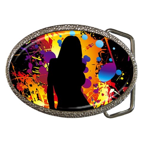 Clap Girl Belt Buckle from ArtsNow.com Front