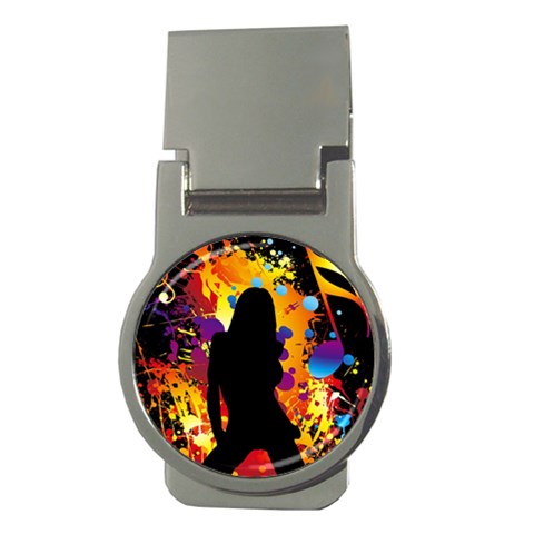 Clap Girl Money Clip (Round) from ArtsNow.com Front