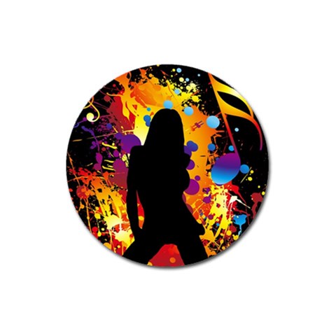 Clap Girl Magnet 3  (Round) from ArtsNow.com Front
