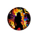 Clap Girl Magnet 3  (Round)