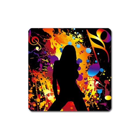 Clap Girl Magnet (Square) from ArtsNow.com Front