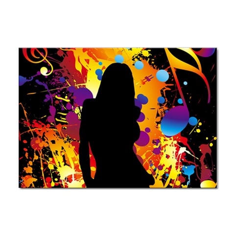 Clap Girl Sticker A4 (10 pack) from ArtsNow.com Front