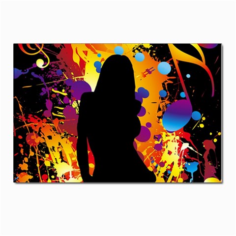 Clap Girl Postcard 4 x 6  (Pkg of 10) from ArtsNow.com Front