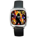 Clap Girl Square Metal Watch
