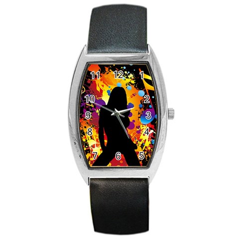 Clap Girl Barrel Style Metal Watch from ArtsNow.com Front