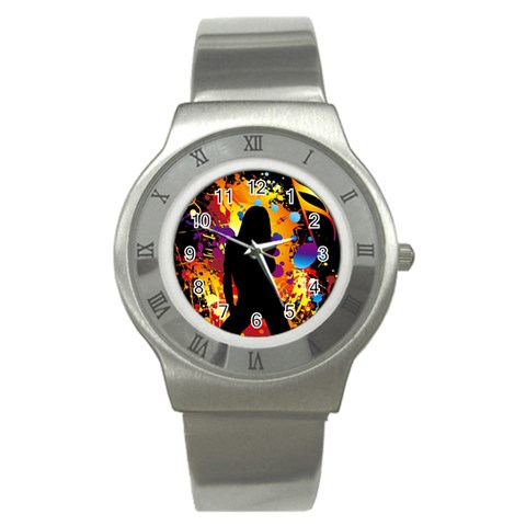 Clap Girl Stainless Steel Watch from ArtsNow.com Front