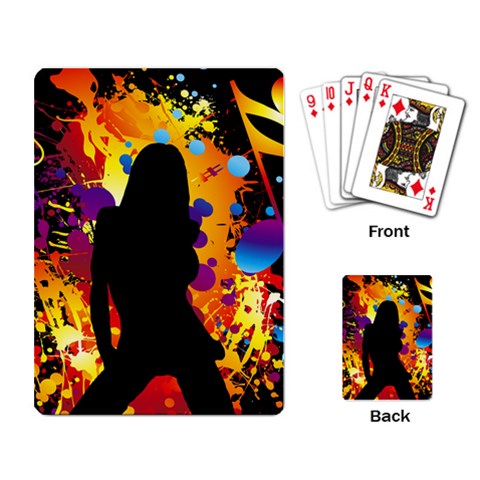Clap Girl Playing Cards Single Design from ArtsNow.com Back