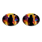 Clap Girl Cufflinks (Oval)