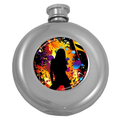 Clap Girl Hip Flask (5 oz) from ArtsNow.com Front
