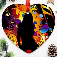 Clap Girl Heart Ornament (Two Sides) from ArtsNow.com Back