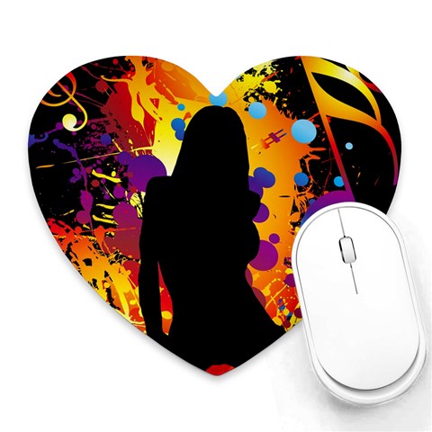 Clap Girl Heart Mousepad from ArtsNow.com Front
