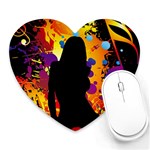 Clap Girl Heart Mousepad