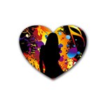 Clap Girl Rubber Coaster (Heart)