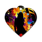 Clap Girl Dog Tag Heart (One Side)