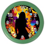 Clap Girl Color Wall Clock