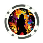 Clap Girl Poker Chip Card Guard