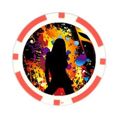 Clap Girl Poker Chip Card Guard from ArtsNow.com Back