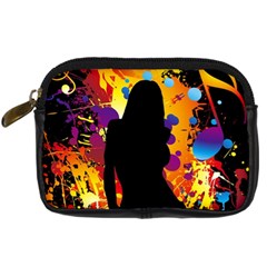 Clap Girl Digital Camera Leather Case from ArtsNow.com Front