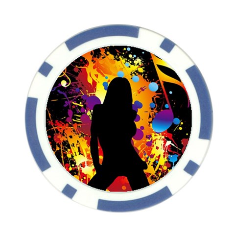 Clap Girl Poker Chip Card Guard (10 pack) from ArtsNow.com Front