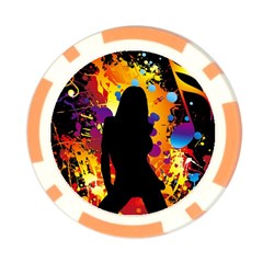 Clap Girl Poker Chip Card Guard (10 pack) from ArtsNow.com Front