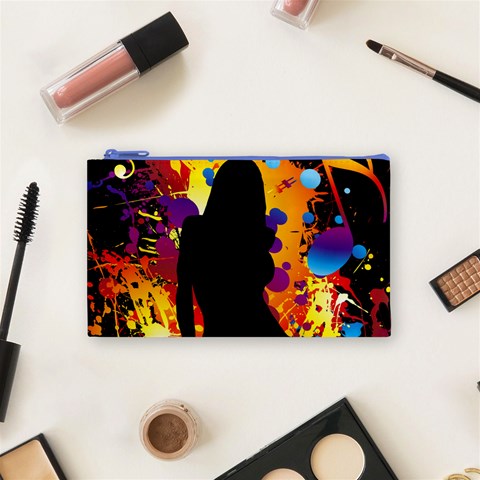Clap Girl Cosmetic Bag (Small) from ArtsNow.com Front
