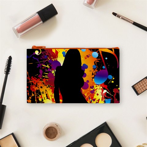 Clap Girl Cosmetic Bag (Small) from ArtsNow.com Front