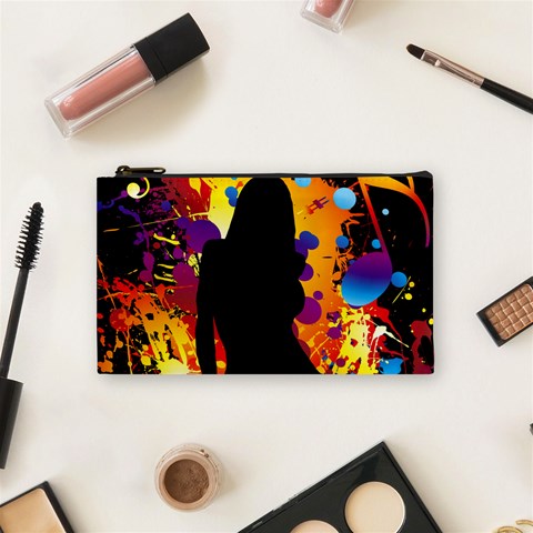 Clap Girl Cosmetic Bag (Small) from ArtsNow.com Front