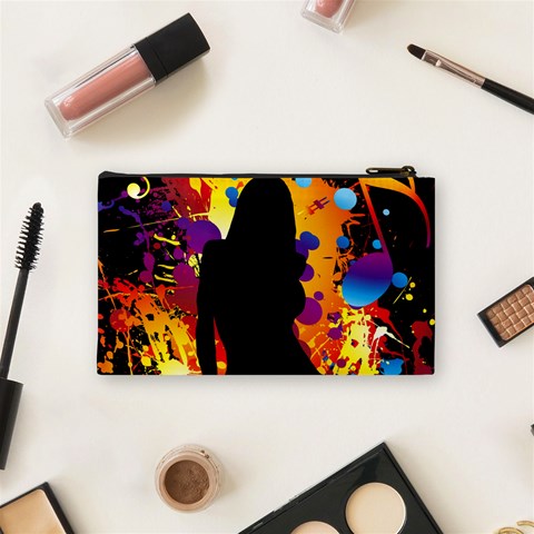 Clap Girl Cosmetic Bag (Small) from ArtsNow.com Back