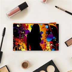 Clap Girl Cosmetic Bag (Small) from ArtsNow.com Back