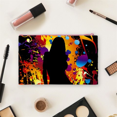 Clap Girl Cosmetic Bag (Medium) from ArtsNow.com Back